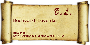 Buchvald Levente névjegykártya