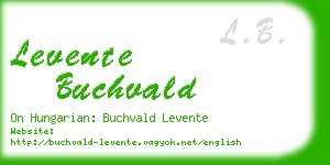 levente buchvald business card